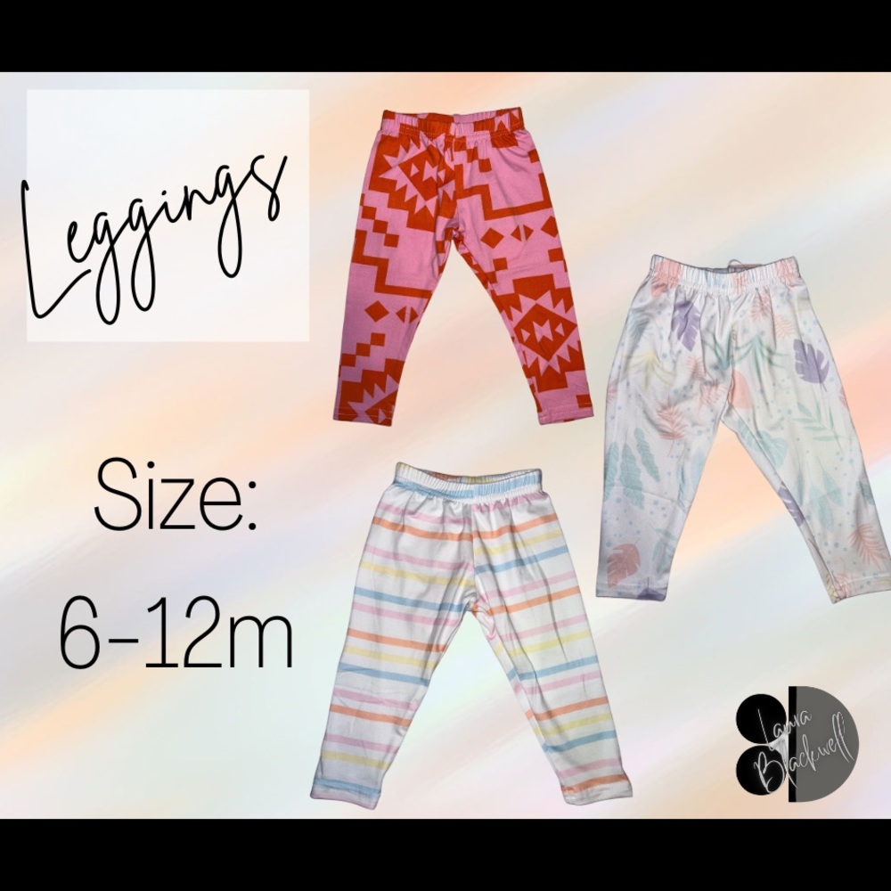 DotDotSmile. LOT 3 pair of 6-12 month leggings. NWT.